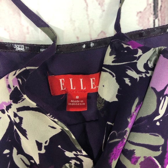 Elle Purple Floral Dress - Picture 4 of 4